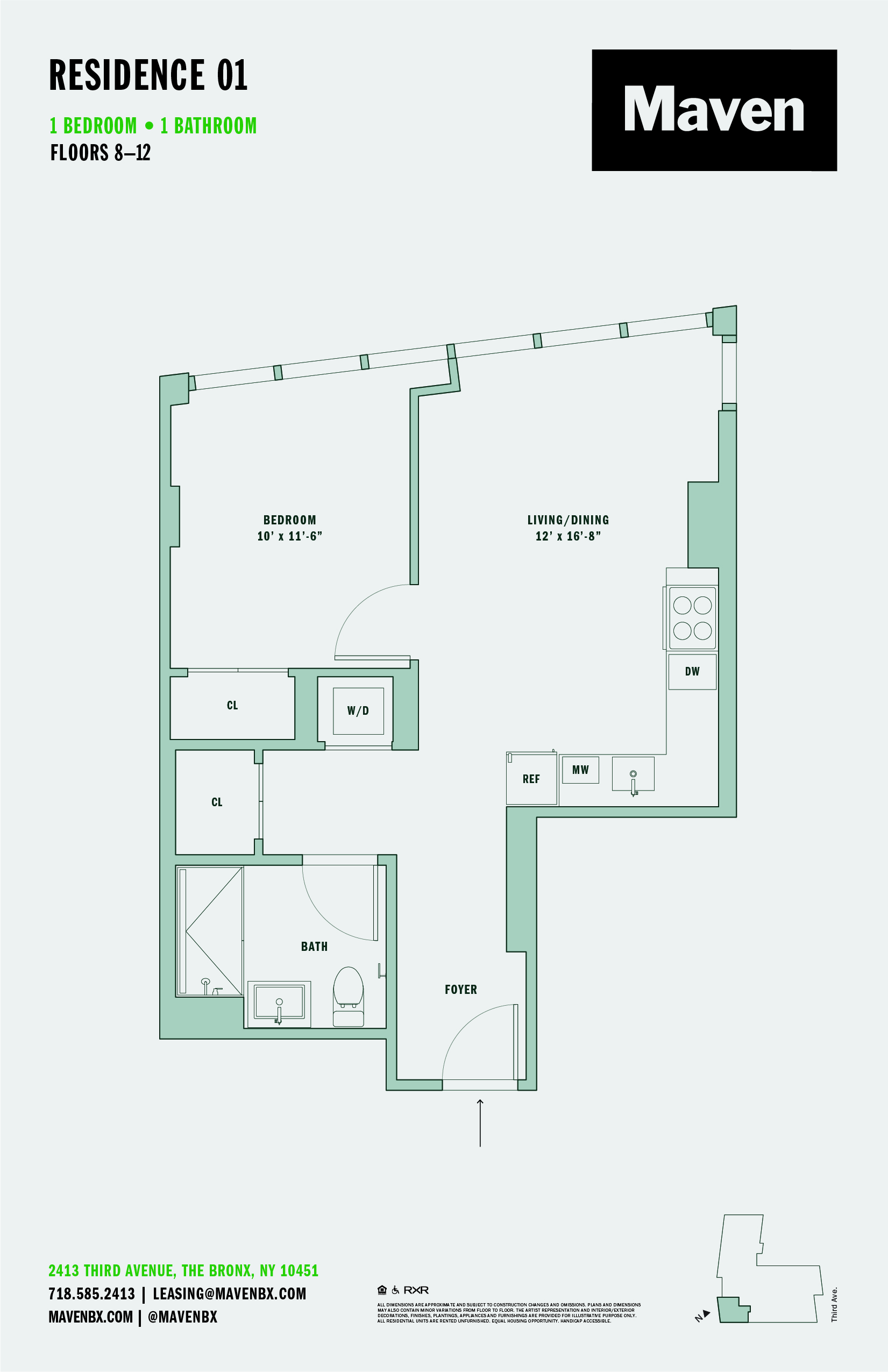 Floorplan image of apartment 801